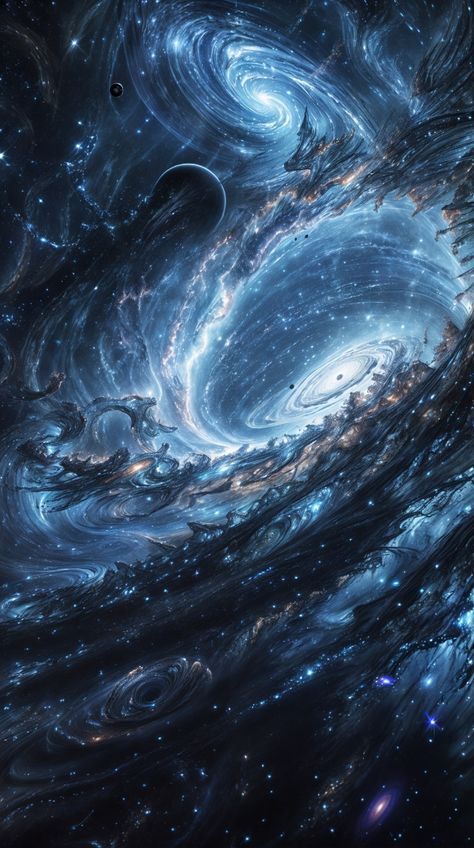 Space Fantasy Aesthetic, Planet Fantasy Art, Fantasy Planets, Black Hole Wallpaper, Space Art Wallpaper, Fantasy Galaxy, Planet Pictures, Dark Hole, Galaxy Artwork