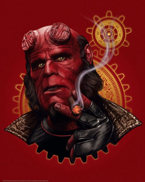 Hellboy Wallpaper, Hellboy 2004, Hellboy Movie, Hellboy Tattoo, Hellboy Art, Comic Illustrations, Hell Boy, Geeky Art, Mike Mignola