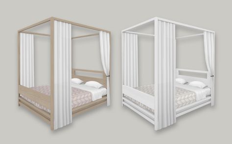 Sims 4 Canopy, 4 Bunk Beds, Sims 4 Custom Content Patreon, Sims 4 Beds, Canopy Beds, Free Sims 4, Pallet Bed, Sims 4 Cc Furniture, Bed Canopy