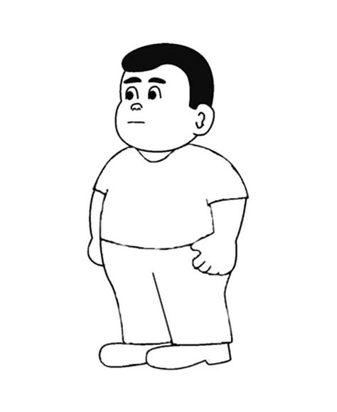 Fat Boy Standing Coloring Pages : Kids Play Color Chubby Boy, Side View Drawing, Pages To Color, Boy Coloring, Boy Drawing, Coloring Pages For Boys, Fat Boy, Fat Man, Clipart Black And White