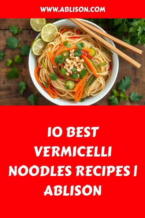 Nourish your taste buds with these 10 best vermicelli noodle recipes that will elevate any meal—discover the delicious possibilities awaiting you! Vermicelli Rice Noodle Recipes, Vermicelli Recipes Easy, Vermicelli Noodles Recipes, Vietnamese Vermicelli Bowl, Vermicelli Recipes, Noodles Recipes, Vermicelli Noodles, Noodle Recipes, Food Lists