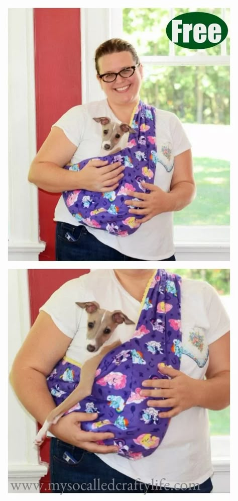 Diy Dog Sling Carrier Pattern, Sling For Dogs, Dog Pouch Carrier Diy, How To Make A Dog Sling Carrier, Diy Pet Sling Carrier, Diy Dog Sling Carrier No Sew, Sewing Ideas For Dogs, Dog Sling Carrier Pattern, Sewing Pet Projects