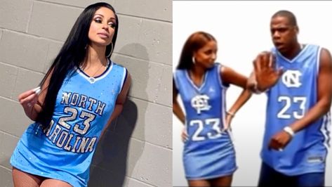 Mýa Rocks Updated NC Jersey Dress From 2000 “Best Of Me, Part 2” Video Mya Best Of Me, 23 Jersey Dress, Early 2000s Jersey Outfit, 2000s Jersey Outfit Women, Jersey Dress Outfit 2000s, Mya Jersey Dress, Jersey Dresses 2000, 90s Jersey Dresses, Jersey Dress Outfit