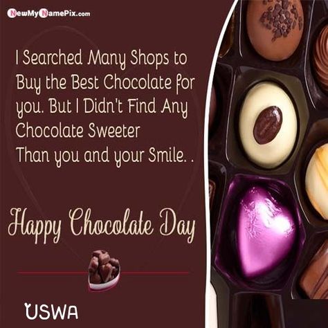 Latest Happy Chocolate Day Message For Lover Name Wishes Pictures Happy Chocolate Day My Love, Chocolate Day Pictures, Chocolate Day Wallpaper, Chocolate Day Wishes, Happy Chocolate Day Wishes, Happy Chocolate Day Images, Message Pictures, Chocolate Day Images, Profile Status