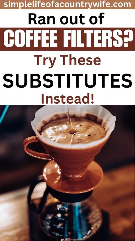 Find the best coffee filter substitutes at home as well as ways to brew coffee without a filter. Whether you just run out of filters or want to save money on coffee, these DIY coffee filters will allow you to still make your morning cup of joe without needing to run to the store to restock on coffee filters. | what to use instead of coffee filter | what can you use instead of coffee filters | what can i use instead of a coffee filter | coffee filter substitute diy | alternative for coffee filter Coffee Filter Substitute, Coffee Filters Diy, Filter Ideas, Make Your Own Coffee, Grocery Savings, Homemade Coffee, What To Use, Filter Coffee, Coffee Filters