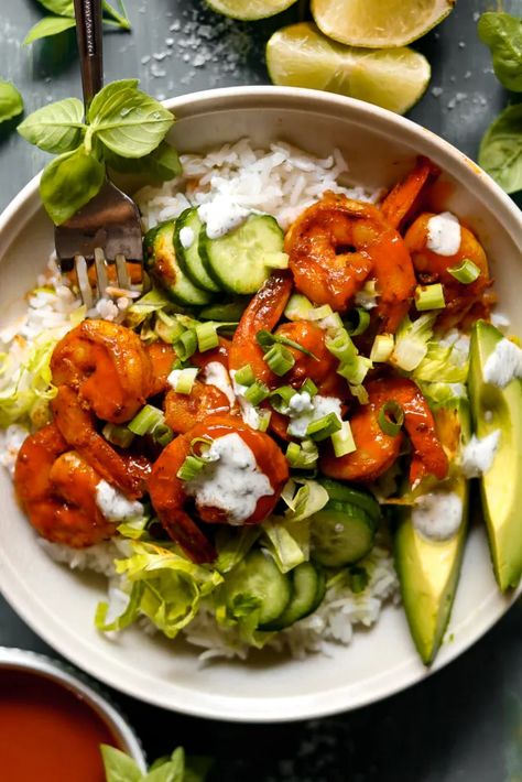 Buffalo Shrimp Salad, Buffalo Shrimp Recipes, Shrimp Bowls, Buffalo Shrimp, Shrimp Salad, Easy Soups, Easy Soup Recipes, Half Marathon, Shrimp Recipes