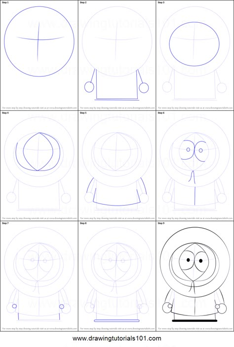 How To Draw Kyle South Park, Kenny Mccormick Drawing, Kenny South Park Drawings, Kyle South Park Drawing, Southpark Characters Drawing, South Park Drawings Kyle, How To Draw Kenny From South Park, Kenny South Park Drawing Easy, South Park Kenny Drawing