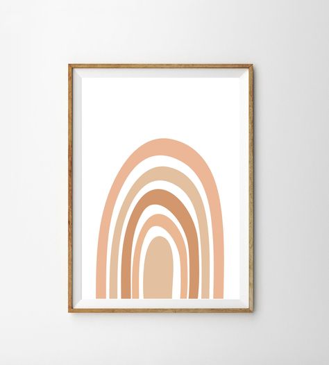 Burnt Orange Rainbow Art Print Nursery Wall Art Neutral Print | Etsy Desert Boho Decor, Farmhouse Coastal Decor, Printable Wall Art Bedroom, Kids Printable Art, Orange Rainbow, Orange Terracotta, Neutral Print, Wall Art Neutral, California Wall Art