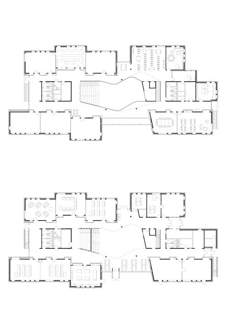 Gallery of International School Ikast Brande / CF Moller - 22 School Layout Plan, Music School Plan, School Building Plans, School Layout, School Floor Plan, School Floor, Kindergarten Design, Rpg Ideas, School Plan