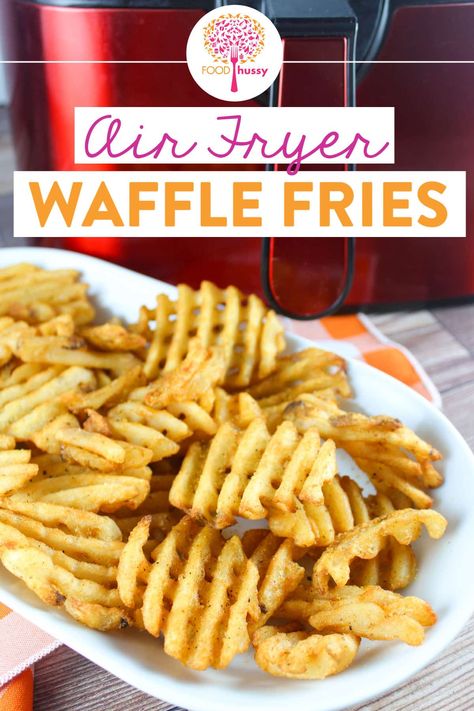 Air Fryer Waffle Fries, Waffle Fries Recipe, Air Fryer Frozen French Fries, Fries In Air Fryer, Frozen Sweet Potato Fries, How To Make Waffles, Sweet Potato Waffles, Crispy Waffle, Frozen Waffles