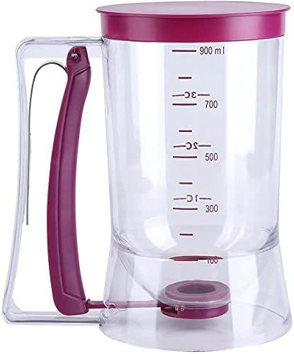 Amazon.com: WENH Pancake Cupcake Batter Dispenser Tool - for Cupcakes Crepes,Waffles with Measuring Label Squeeze Handle Bracket (Purple) : Home & Kitchen Pancake Cupcakes, Batter Dispenser, Pancake Batter Dispenser, Crepes And Waffles, Batter Mix, Waffle Cake, Muffin Mix, Baking Project, Diy Baking