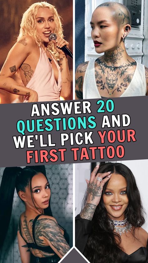 Answer 20 Questions And We'll Pick Your First Tattoo #tattooideas #tattoodesign #tattooart #tattoosforwomen #tattoomodel. Find out more here 👉https://www.theworldaccordingtome.org/body-art/?art397 Mixed Style Tattoo Sleeve Women, Classical Tattoos, Tattoo Design Drawings Unique, First Tattoo Ideas For Women, Tattoo Quiz, Alt Nails, Types Of Tattoos, Ear Tats, First Tattoos