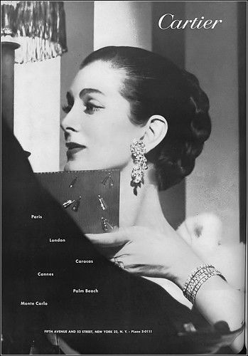 Carmen Dell'orefice, Diamond Jewelry Earrings, Jewelry Ads, Cartier Jewelry, Bracelet Vintage, Fashion Images, Vintage Jewels, Fashion Plates, Vintage Jewellery