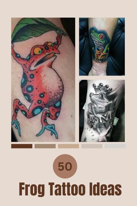 Tattoos are not just body art. They are vehicles of self-expression, vehicles of personal stories and beliefs. This blog post takes a leap into the world of frog tattoos and their meanings. #Frogtatto #Tattoo #Tattooideas #Ideas #Pittythings Traditional Frog Tattoo, Frog Tattoo Ideas, Bambi Tattoo, Trippy Tattoo Ideas, Japanese Hand Tattoos, Chameleon Tattoo, Tattoos And Their Meanings, Trippy Tattoo, Wolf Clothing