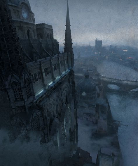 ArtStation - Gothic City II Gothic City Fantasy Art, Gothic City Aesthetic, Gothic City Art, Gothic Fantasy City, Gothic Batman, Gothic London, Gothic City, Gothic Western, Craig Mullins