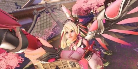 Sony Responds to Overwatch's Pink Mercy Skin Controversy Ow Matching Pfp, Mercy Pfp, Mercy X Genji, Pink Mercy, D Va Overwatch, D.va Overwatch, Mercy Overwatch, Overwatch Fan Art, Best Hero