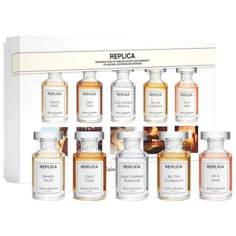 ‘REPLICA' Mini Perfume Coffret Set - Maison Margiela | Sephora Luxe Perfume, Beach Perfume, Replica Perfume, Mini Perfumes, Fresh Perfume, Lazy Sunday Morning, Floral Perfume, Margiela Replica, Clean Linen