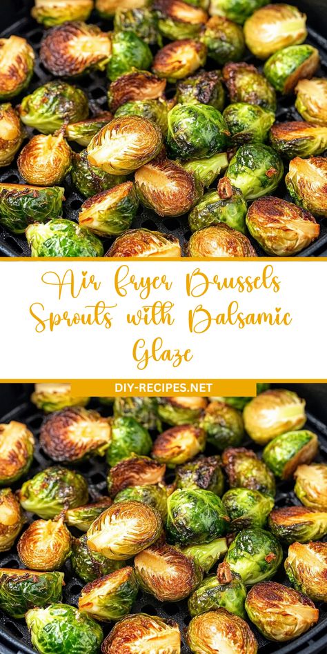 Elevate your Brussels sprouts with a balsamic glaze! These air fryer Brussels sprouts are crispy, tangy, and so easy to make. Air Fry Brussel Sprouts Balsamic, Air Fryer Sprouts, Air Fryer Roasted Brussel Sprouts, Frozen Brussel Sprout Recipes Air Fryer, Air Fried Brussel Sprouts Balsamic, Brussel Sprout Air Fryer Recipes, Balsamic Brussel Sprouts Air Fryer, Air Fryer Brussel Sprouts Balsamic, Crispy Brussel Sprouts Air Fryer