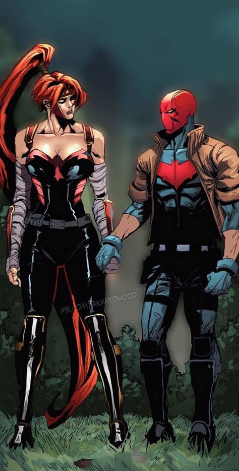 Artemis and Red Hood Dexter Soy Red Hood, Jason Todd Artemis Grace, Artemis And Red Hood, Jason Todd Ships, Redhood Artemis, Jason Artemis, Artemis X Jason, Dc Characters Costumes, Jason X Artemis