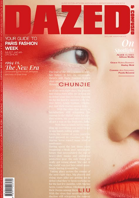 Dazed Magazine Cover, Plakat Design Inspiration, Magazine Moodboard, Magazine Design Cover, Magazine Cover Ideas, Cv Inspiration, 잡지 레이아웃, Dazed Magazine, Magazine Spread