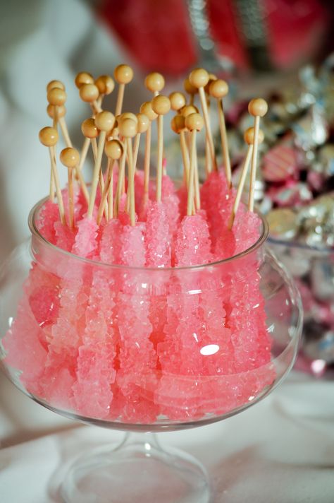 pink candy buffet Pink Snacks For Party Dessert Tables, 11 Shades Of Pink Party, Pink Color Party Ideas Food, Pink And Silver Candy Table, Pink Candy Kabobs, Pink Sweets Table, Pink Candy Table Ideas, Pink Food Ideas For Party, Pink Birthday Snacks