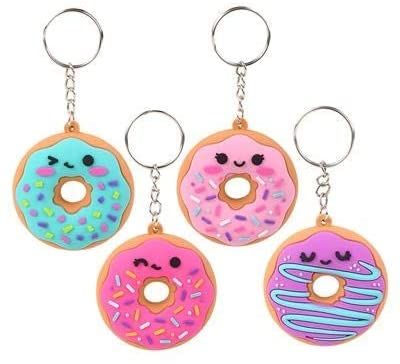 Donut Keychain, Rainbow Donut, Donut Party Favors, Baby Gift Wrapping, Blue Donuts, Birthday Goodie Bags, Cute Donuts, Decorative Hand Towels, Pink Donuts