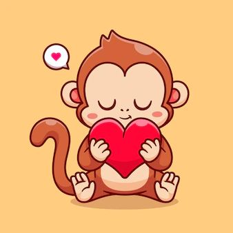 Monkey Cute Wallpaper, Monkey Cartoon Image, Cute Monkey Drawing Easy, Monkey Cute Drawing, Animals In Love Drawing, Cute Monkey Wallpaper, Cute Monkey Drawing, Cute Animal Logo, Monkey Drawings