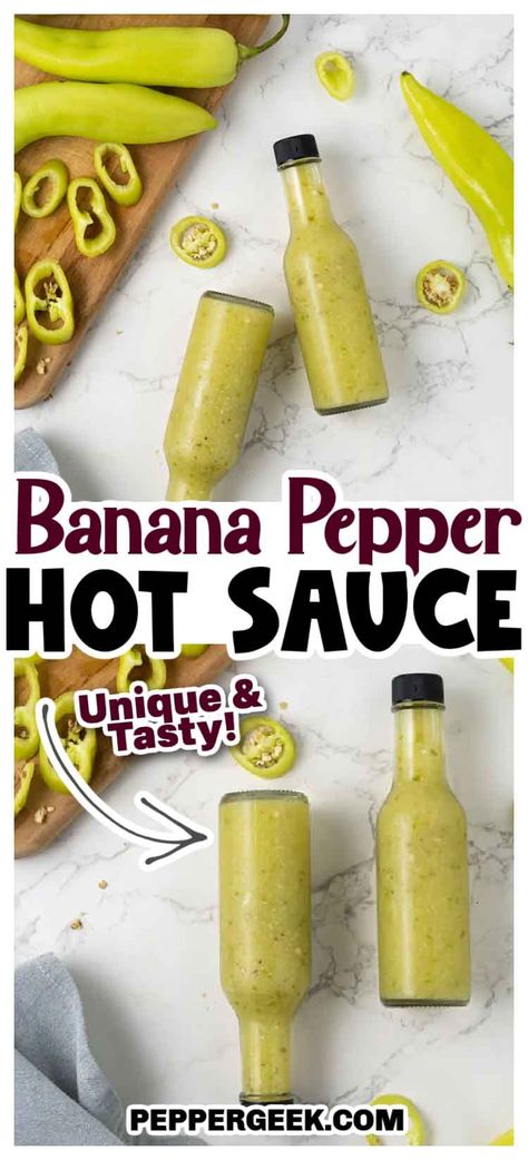 Banana Pepper Hot Sauce, Sauce For Sandwiches, Recipes With Banana Peppers, Sweet Banana Peppers, Hot Banana Peppers, Hot Pepper Recipes, Sweet Pepper Recipes, Pickled Banana Peppers, Homemade Hot Sauce