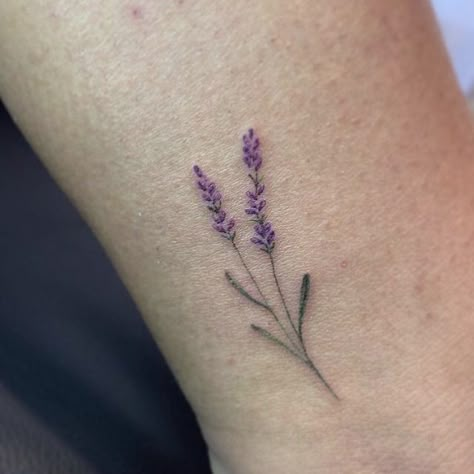 Little flower  by @giselesaban_tattoo  ______________________________ . . . . . . #littleflowers #smalltattoo #littletattoos #littletattoo… Lupine Tattoo, Lavender Tattoo Design, Colored Tattoo Design, Colored Tattoo, Space Tattoos, Lupine Flowers, Garden Tattoos, Lavender Tattoo, Tattoos Inspo