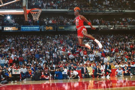 Michael Jordan 1988 Dunk Contest 30th Anniversary Nba Slam Dunk Contest, Adam Silver, Michael Jordan Art, Dominique Wilkins, Michael Jordan Pictures, Michael Jordan Basketball, Chicago Sports, Jordan Basketball, Nba Legends