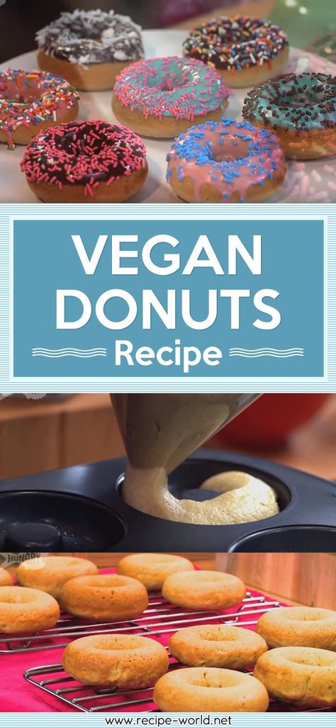 Vegan Donuts Recipe, Vegan Donut Recipe, Joshua Weissman, Resep Vegan, Healthy Vegan Dessert, Vegan Doughnuts, Coconut Dessert, Viral Recipes, Baked Cake