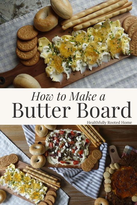 Butter Board Ideas Christmas, Sweet Butter Board, Butter Board Ideas, Butter Board Trend, Roasted Avocado, Appetizer Boards, Warm Drinks Recipes, Fall Coffee Recipes, Butter Boards