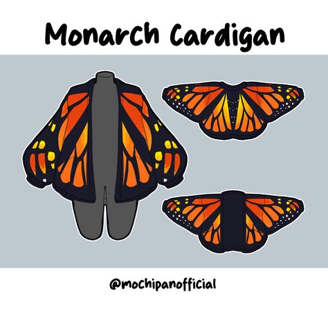 Monarch Butterfly Crochet Blanket, Moth Cardigan Pattern, Moth Cardigan Crochet, Crochet Monarch Butterfly Free Pattern, Crochet Moth Cardigan, Butterfly Cardigan Crochet, Insect Clothes, Moth Clothes, Monarch Butterfly Dress