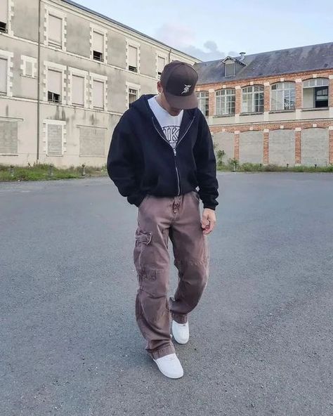 Winter Fits For Men, Pacsun Outfits Mens, Outfits For Men Streetwear, Fits With Brown Pants, Jordan 4 Oxidized Green Outfit, Men’s Outfit Inspo Street Wear, Fall Fits For Men, Guys Cargo Pants Outfit, Streetwear Fashion Men Fall