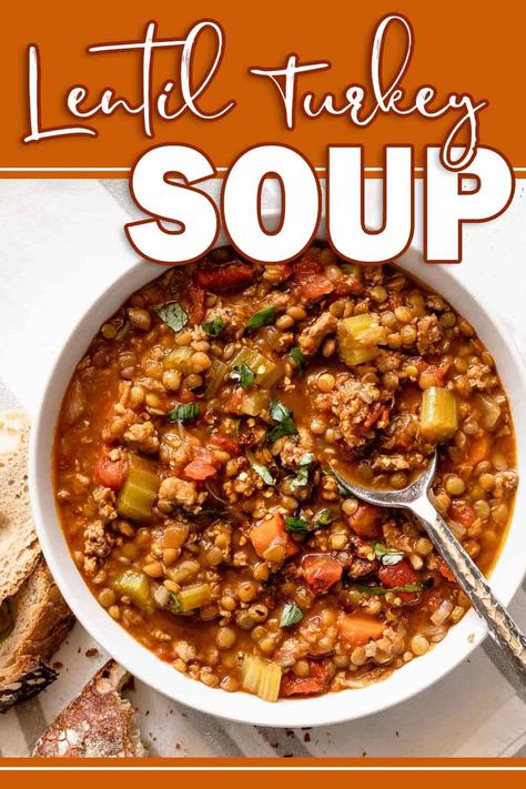 Ground Turkey Lentil Soup, Ground Turkey Lentil, Dinner Ideas Meat, Ground Turkey Instant Pot, Meaty Soups, Easy Pasta Dinner Ideas, Dinner Recipes Meat, Meat Dinner Ideas, Meat Dinner Recipes