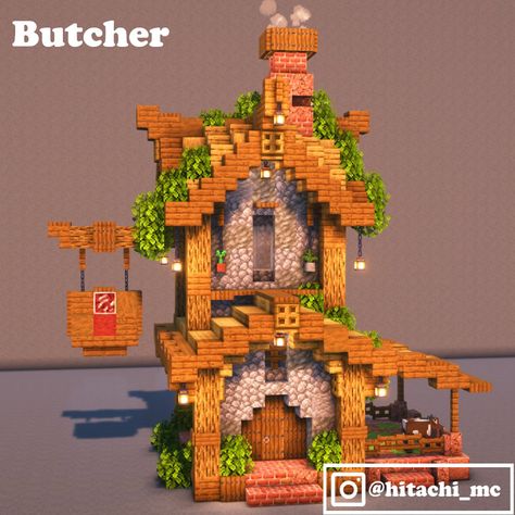 Minecraft House Medium, Village Makeover Minecraft, Geminitay Minecraft Builds, Minecraft House Birch, Desert Stables Minecraft, Minecraft Small Building Ideas, Minecraft River Bridge, Minecraft Detail Ideas, Minecraft Savanna Base