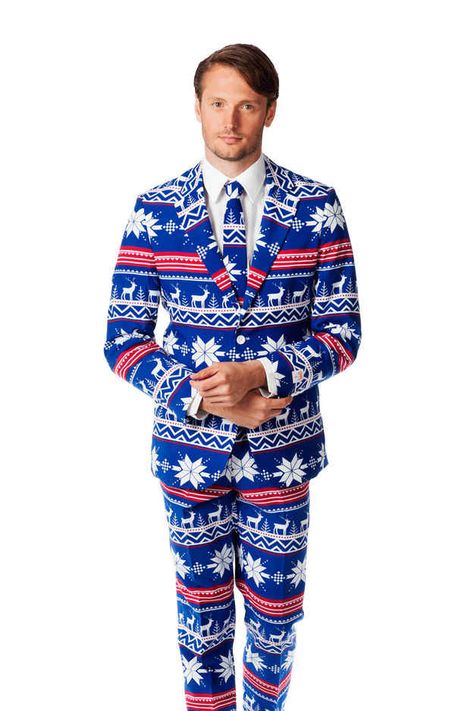 Christmas Sweater Suits Are Here And Festive Clothing Will Never Be The Same Again Ugly Suits, Ugly Christmas Suit, Mens Christmas Costumes, Tacky Christmas Party, Sweater Party Ideas, Ugly Christmas Sweater Ideas, Holiday Suits, Ugly Sweater Ideas, Christmas Sweater Ideas