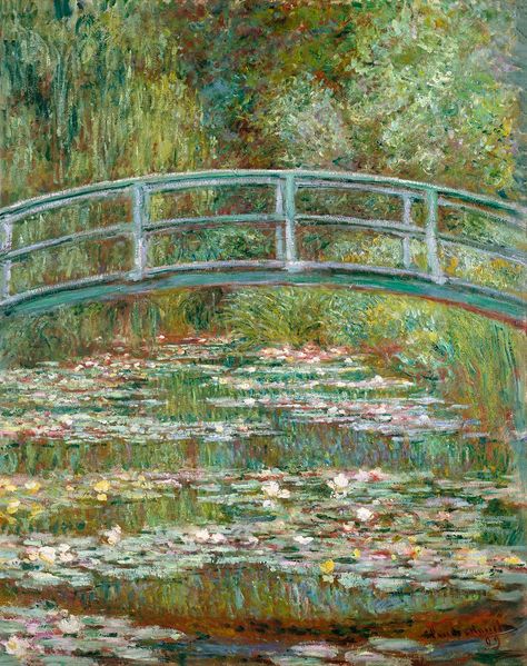 Bridge over a Pond of Water Lilies by Claude Monet, high resolution famous painting. Original from The ME. Digitally enhanced by rawpixel. | free image by rawpixel.com / The Metropolitan Museum of Art (Source) Impressionism Monet, Japanese Bridge, Claude Monet Water Lilies, Claude Monet Paintings, Water Lily Pond, Garden Frame, Monet Paintings, Hieronymus Bosch, Rene Magritte