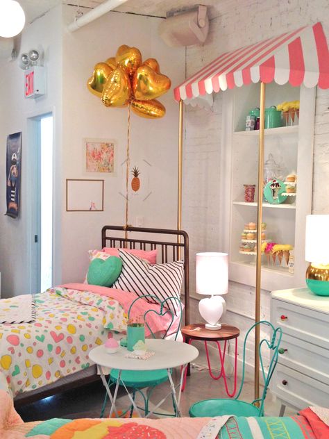 Oh Joy! for Nod. Candy Room Ideas, Sprinkles Bedroom, Candy Bedroom Theme, Candy Themed Room, Girly Cafe, Candy Themed Bedroom, Candy Room, Cool Teen Bedrooms, Bedroom Kid