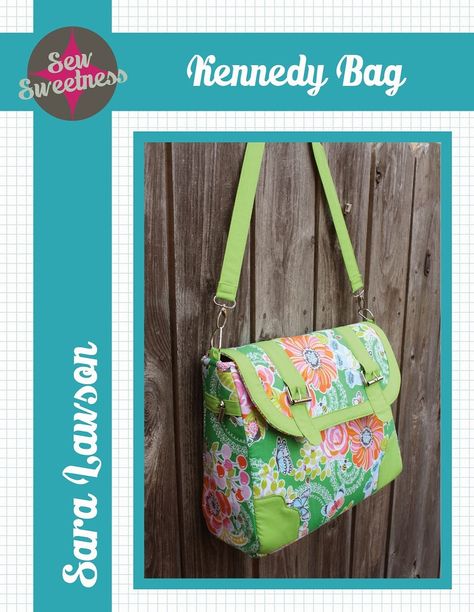 Free Bag Pattern - The Kennedy Bag - Sew Sweetness Messenger Bag Patterns, Sew Sweetness, Handbag Sewing Patterns, Purse Sewing Patterns, Sac Diy, Bag Pattern Free, Tote Bags Sewing, Sewing Purses, Handbag Patterns