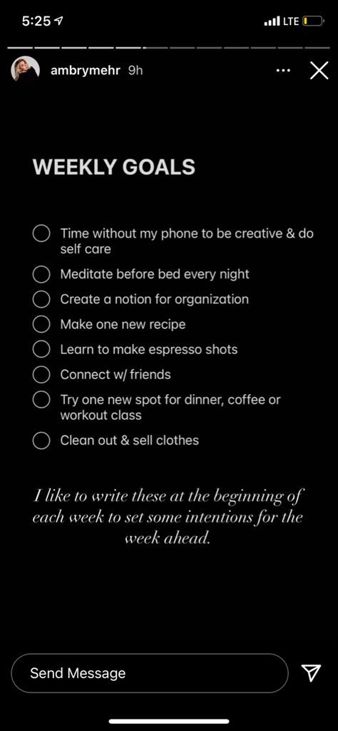 Weekly Intentions, Mental Health Plan, Weekly Goals, Writing Therapy, Journal Writing Prompts, Morning Affirmations, Positive Self Affirmations, Money Affirmations, Good Habits