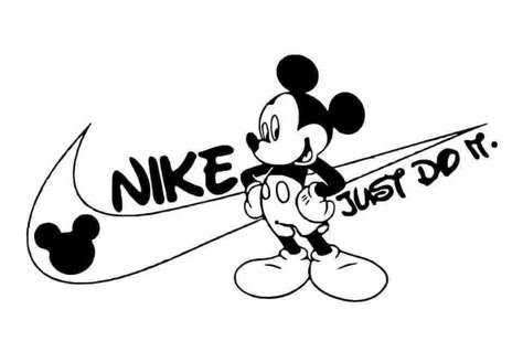 Sport Themed Crafts, Mickey Mouse Wall Art, Mickey Coloring Pages, Minnie Mouse Clipart, Disney Silhouette Art, Nike Svg, Mouse Images, Mickey Mouse Images, Funny Day Quotes