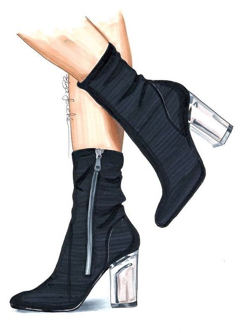 Drawing Heels, Heels Illustration, Fashion Drawing Illustration, Heels Drawing, Fashion Illustration Shoes, Heels Ideas, Shoe Sketches, Fashion Drawing Sketches, Shoes Illustration