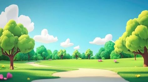 Background Cartoon, Good Morning Flowers Gif, Forest Background, Cartoon 3d, Flowers Gif, Beautiful Forest, Cartoon Background, Morning Flowers, Good Morning Flowers