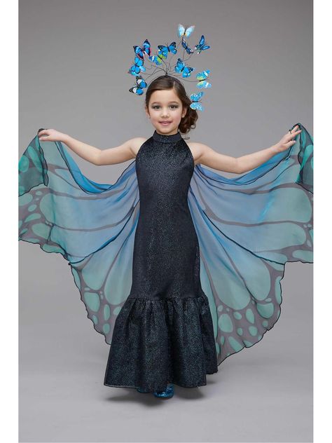 Blue Butterfly Costume for Girls - Chasing Fireflies Blue Butterfly Costume, Butterfly Headpiece, Costume For Girls, Butterfly Costume, Chasing Fireflies, Butterfly Dress, Halloween Costumes For Girls, Halloween Girl, Halloween Costumes For Kids