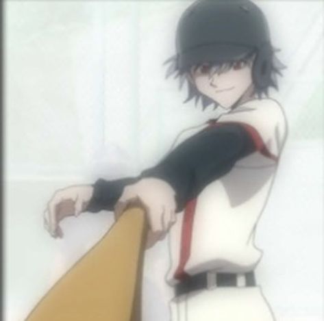 kaworu nagisa from neon genesis evangelion in white and red baseball outfit. he is holding a bat towards the front of the image and has a cap on. Neon Genesis Evangelion Kaworu Shinji, Kaworu Kinnie, Kaworu Plush, Nge Kaworu, Kaworu Pfp, Kaworu Nagisa Icon, Neon Genesis Evangelion Kaworu, Shinji And Kaworu, Nagisa Kaworu