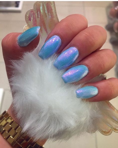 Blue Unicorn Nails, Boss Nails, Nails Unicorn, Everyday Nails, Angelic Aesthetic, Flamingo Nails, Pretty Tips, Fab Nails, Blue Unicorn