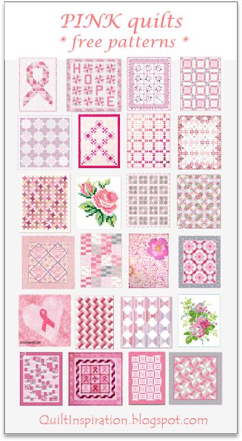 Quilt Inspiration: FREE PATTERN Archive Pink And White Quilts Patterns, Heart Quilts Ideas, Pink Quilts Patterns, Pink And White Quilts, Quilting Crafts Free Pattern, Pink Quilt Patterns, Pink Quilts Ideas, Tumbling Blocks Quilt, Free Paper Piecing Patterns