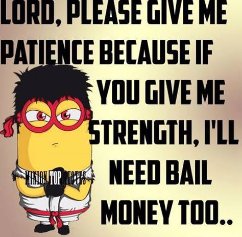 . Grant Me Patience, Bail Money, Minion Pictures, Minions Love, Give Me Strength, Minions Quotes, Minions Funny, Vintage Cartoon, Im Awesome