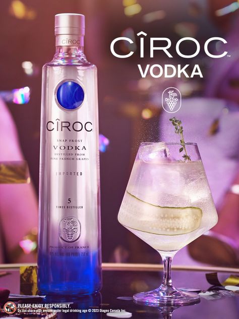 Distilled from fine french grapes, CIROC Vodka is a refined classic. Smooth and fresh it makes for a timeless gift. Ciroc Vodka, Drink Responsibly, Pinterest Page, Timeless Gifts, Vodka, In Style, Grapes, Drinks, Gifts